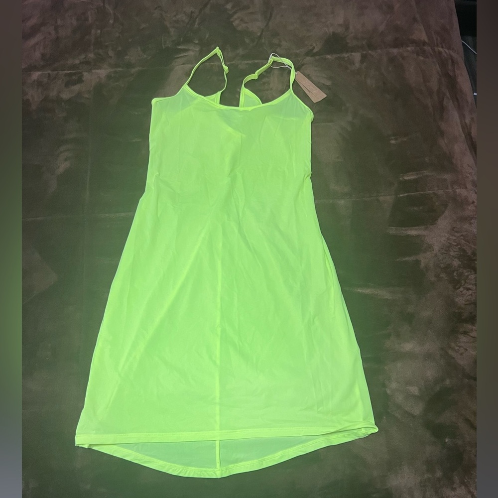 SKIMS Neon Green Chemise Slip